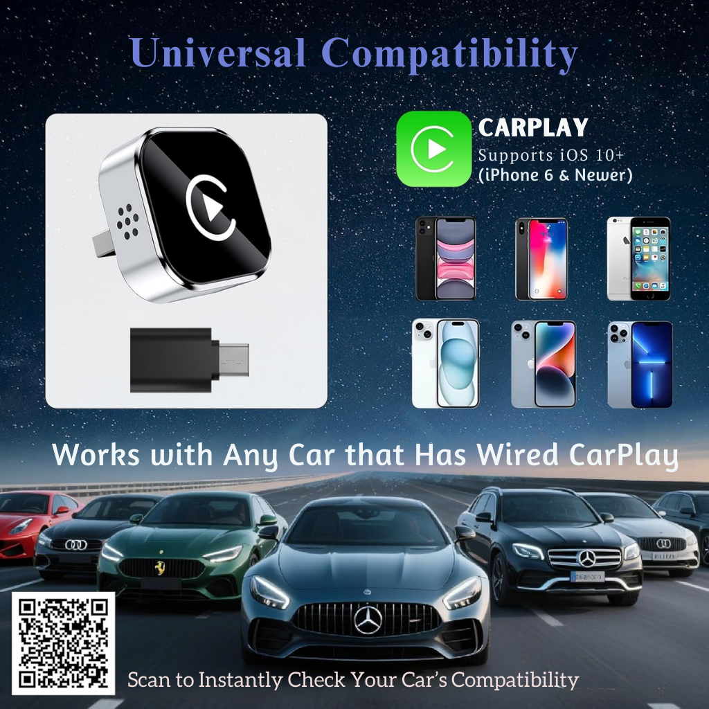 DreemCast™ 2025 — Wireless CarPlay & Android Auto: Stream Anywhere, Drive Happier